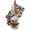 Bucilla Felt Stocking Applique Kit 18" Long-Snow Fun - 86108 - 046109861081