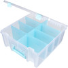ArtBin Super Satchel Double Deep W/Removable Dividers-Aqua Handle, Latch & Dividers - 6990RH