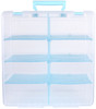 ArtBin Super Satchel Double Deep W/Removable Dividers-Aqua Handle, Latch & Dividers - 6990RH