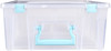 ArtBin Super Satchel Double Deep W/Removable Dividers-Aqua Handle, Latch & Dividers - 6990RH