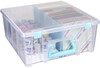 ArtBin Super Satchel Double Deep W/Removable Dividers-Aqua Handle, Latch & Dividers - 6990RH