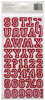 American Crafts Chipboard Alphabet Stickers-Letterman-Crimson Glitter, 91/Pkg - 43071