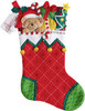Bucilla Felt Stocking Applique Kit 18" Long-Holiday Teddy - 86815
