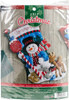 Bucilla Felt Stocking Applique Kit 18" Long-Santa Stops Here - 86707 - 046109867076