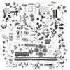 2 Pack - Color Swatch: Charcoal Laser Cut Outs-Elements - CCS27464