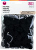 CousinDIY Pom-Pom 1" 80/Pkg-Black - 5A002XPN-1GYNT - 191648181159