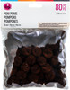 6 Pack - CousinDIY Pom-Pom 1" 80/Pkg-Brown - 5A002XW1-1GYJW - 191648181203