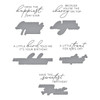 Spellbinders BetterPress Plate & Die Set-Happier Hour, Fountain Wishes Sentiments - 5A003CZN-1H978