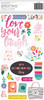Paige Evans Oh My Heart Thickers Stickers 5.5"X11" 45/Pkg-Good Life Icon/Rose Gold Foiled Chip - 310521