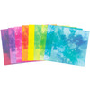 Colorbok 78lb Single-Sided Printed Cardstock 12"X12" 30/Pkg-Watercolor Bright Splash, 15 Des/2 Each - 68266E