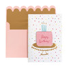 3 Pack - Paislee Paperie - Greeting Card - 5x7 - Birthday-Pink Cake - Glitter & Foil - 5A002NQ5-1GPR9