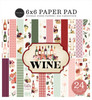 3 Pack - Carta Bella Double-Sided Paper Pad 6"X6"-WINE - 5A003D3Y-1H9CK - 810192597833