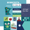 25 Pack - Echo Park Our United States Cardstock 12"X12"-Minnesota - 5A003HYV-1HD4M - 810208641444