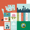 25 Pack - Echo Park Our United States Cardstock 12"X12"-Washington - 5A003HYV-1HD4T - 810208641680