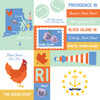 25 Pack - Echo Park Our United States Cardstock 12"X12"-Rhode Island - 5A003HYV-1HD55