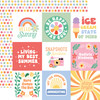 25 Pack - Echo Park Our Groovy Summer Cardstock 12"X12"-4x4 Journaling Cards - 5A003HWP-1HD2P - 810208642687
