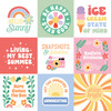 25 Pack - Echo Park Our Groovy Summer Cardstock 12"X12"-4x4 Journaling Cards - 5A003HWP-1HD2P