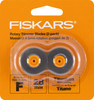 Fiskars Rotary Trimmer Titanium Blades 2/Pkg-28mm Straight - F5739 - 020335038608