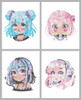 Diamond Dotz Dotzies Flock Diamond Art Kit 8"X10"-Neon Anime Girls - 5A0030VK-1H2BR