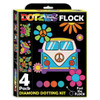 Diamond Dotz Dotzies Flock Diamond Art Kit 8"X10"-Neon Peace & Love - 5A0030VS-1H2BW - 4895225944415