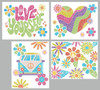 Diamond Dotz Dotzies Flock Diamond Art Kit 8"X10"-Neon Peace & Love - 5A0030VS-1H2BW