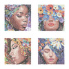 Diamond Dotz Mini Dotz Diamond Art Kit 5"X5"-Four Beauties - 5A0030VW-1H2C0