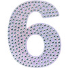 Jolee's Number Sticker-#6 Crystal - 5A003HKT-1HCRY