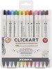 Zebra ClickArt Bullet Point Marker Pens 12/Pkg-Assorted Colors - 69012 - 045888690127