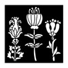 3 Pack - Stamperia Furry Friends Stencil-Stylized Flowers - 5A003CX9-1H938