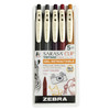 3 Pack - Zebra Sarasa Clip Vintage Gel Retractable Pen 5/Pkg-Light - 5A003GD1-1HB91 - 045888474451