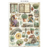 Stamperia Junk Journal Stickers, Cut-outs And Backgrounds-Herbarium Silvae - 5A003GFM-1HBJC