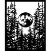 Stamperia Stencil 7.87"X9.84"-Herbarium Silvae Moon In The Forest - 5A003GGF-1HBHZ