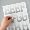 Sticko Alphabet Stickers-Silver Glitter Ombr - 5A002QQV-1GS03