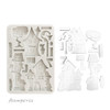 Stamperia Furry Friends Silicon Moulds and Soft Clay -House And Flowers - 5A003CVZ-1H93B