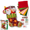 Bucilla Felt Stocking Applique Kit 18" Long-Noel Nostalgia - 5A003GR2-1HC43
