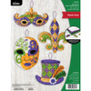 Bucilla Felt Ornaments Applique Kit Set Of 4-Mardi Gras - 5A003GR4-1HBM1 - 046109897578