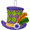 Bucilla Felt Ornaments Applique Kit Set Of 4-Mardi Gras - 5A003GR4-1HBM1