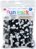 CousinDIY Pony Beads 6mmx9mm 750/Pkg -Black & White - 5A0035JK-1H6VC - 191648187977