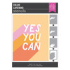 Hero Arts Layering Stencils-Yes You Can - 5A003J70-1HDD9 - 085700950701