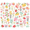 3 Pack - Simple Stories Floral Bits & Pieces Die Cuts-Pink Lemondade - 5A003JQ1-1HDX2