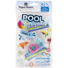3 Pack - Paper House 3D Stickers 4.5"X7.5"-Pool Party - STDM269E - 767636377646