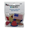 3 Pack - Buttons Galore Craft & Sewing Buttons-Patriotic Picnic- 11/Pkg - 5A003M24-1HH8S - 840934068444