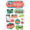 3 Pack - Paper House 3D Stickers 4.5"X7.5"-Time For A Selfie - STDM239E