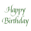 Spellbinders Press + Foil Plate-Upright Italic Happy Birthday - 5A003LHB-1HGS6