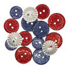 Buttons Galore Craft & Sewing Buttons-Patriotic Glitter - 15/Pkg - 5A003M24-1HH8V