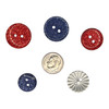 Buttons Galore Craft & Sewing Buttons-Patriotic Glitter - 15/Pkg - 5A003M24-1HH8V