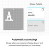 Cricut Smart Vinyl Matless Permanent Vinyl 3FT-Silver, Matte Metallic Permanent - 5A003M2J-1HHBP
