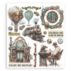 Stamperia Assortment Rub-On 8"X9" - 6/Pkg-Voyages Fantastiques - 5A003H46-1HC8S
