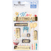 Paper House 3D Stickers 4.5"X7.5"-Happy Birthday 2 - STDM270E - 767636377653