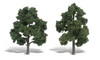 Woodland Scenics 5"-6" Trees 2/Pkg-Medium Green - 5A003JBT-1HDMG